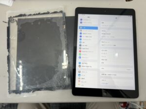 iPad７ガラス割れ交換