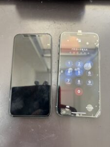 iPhoneX液晶損傷